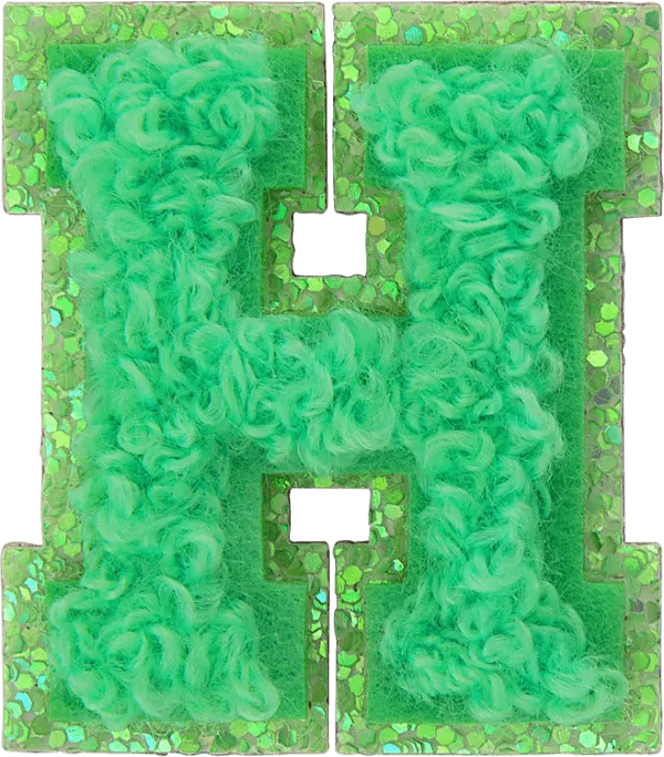 Island Hopping Mini Glitter Varsity Letter Patch