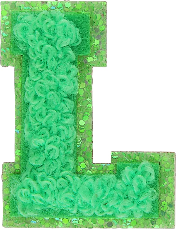 Island Hopping Mini Glitter Varsity Letter Patch