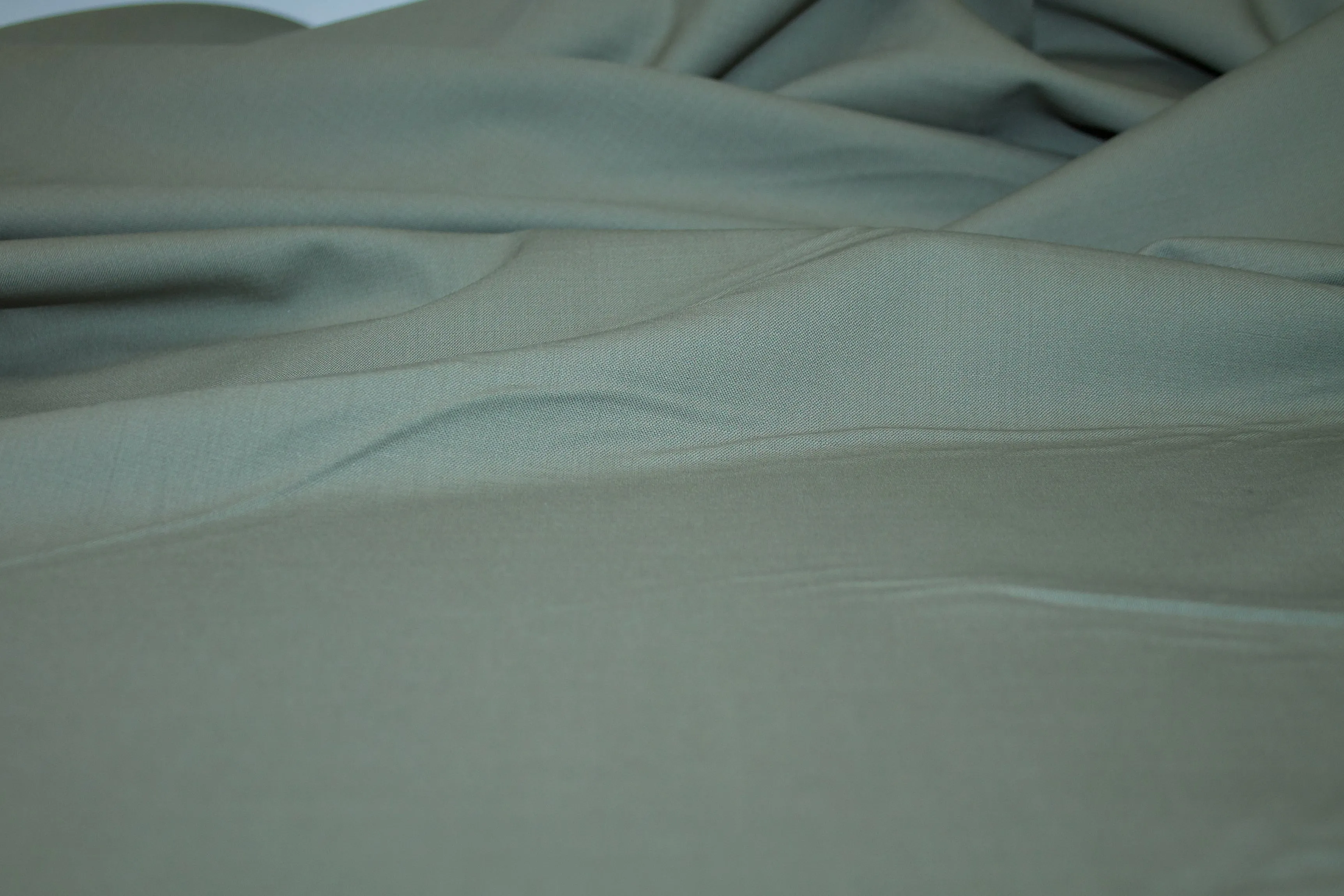 Italian tropical Weight Stretch Wool Twill - Dusty Olive