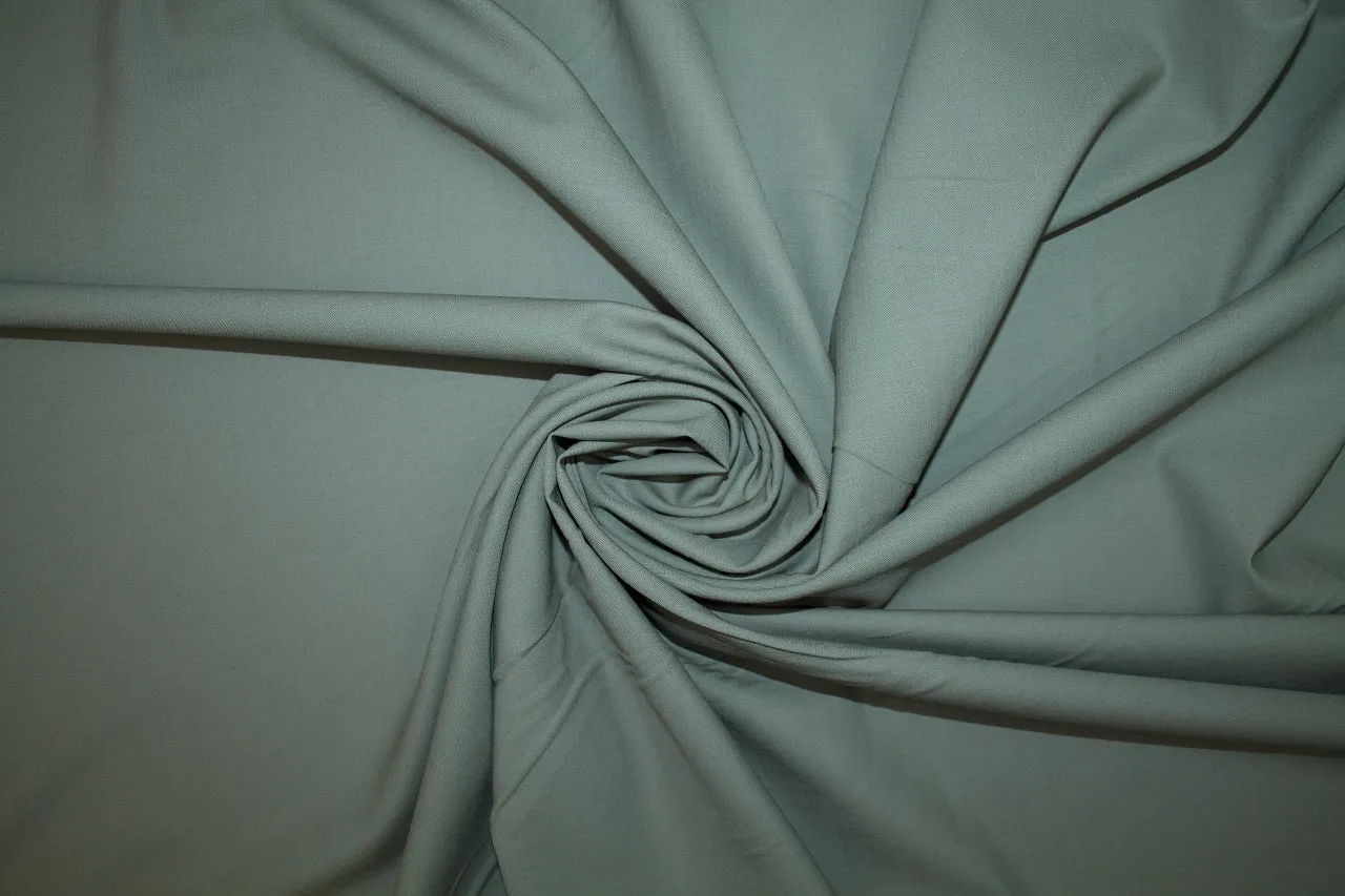 Italian tropical Weight Stretch Wool Twill - Dusty Olive