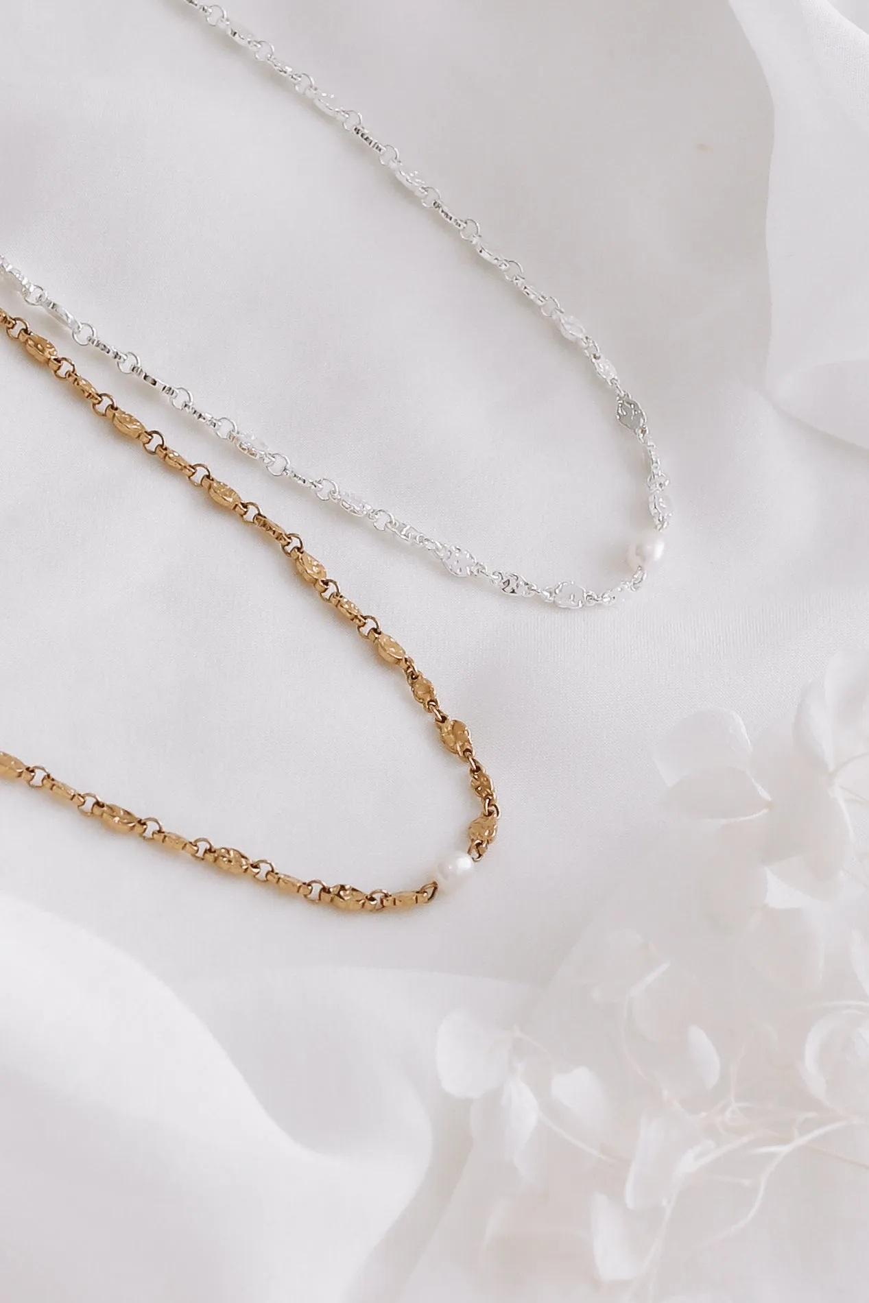 Jasmine - Stainless Steel Gold or Silver Necklace
