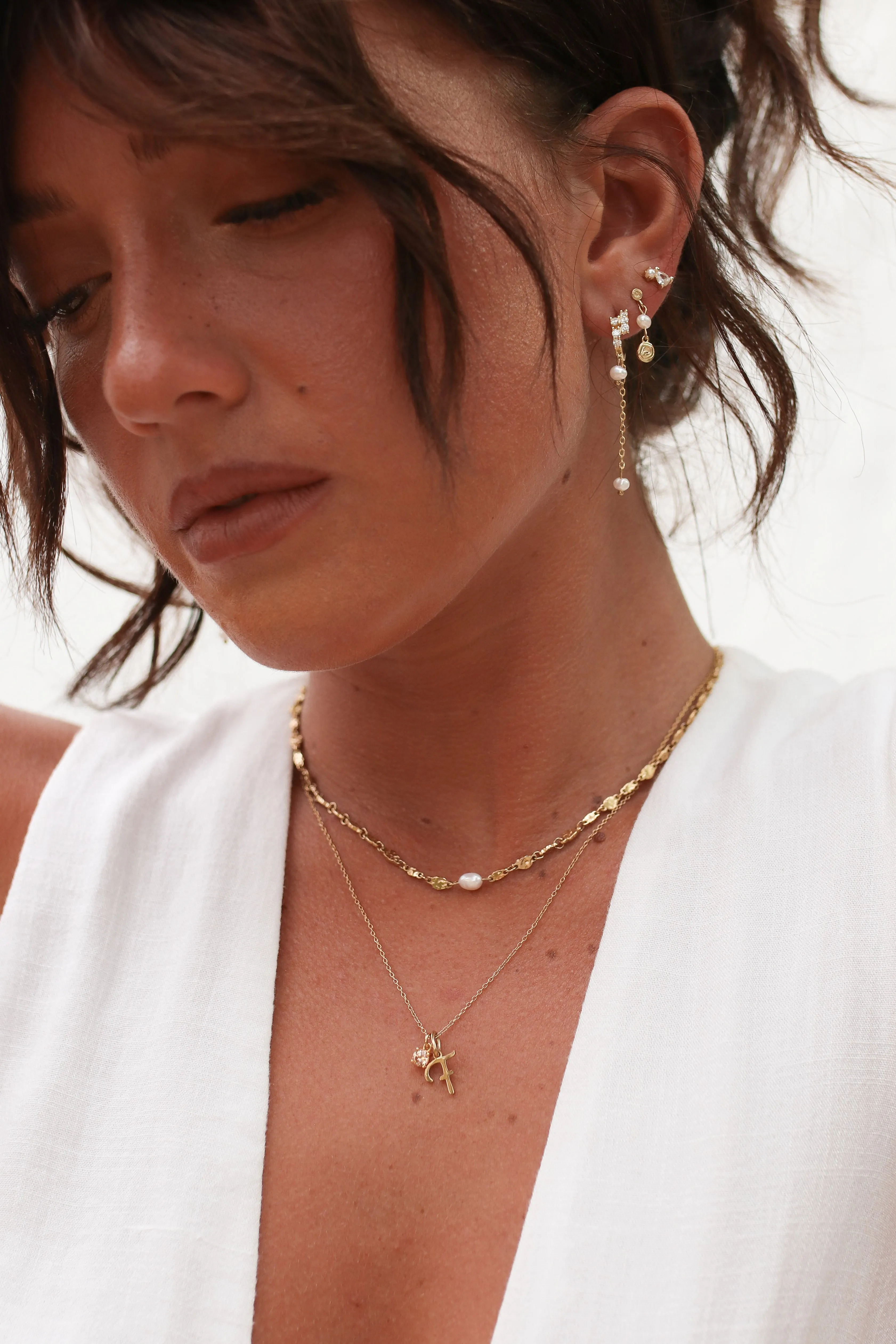 Jasmine - Stainless Steel Gold or Silver Necklace