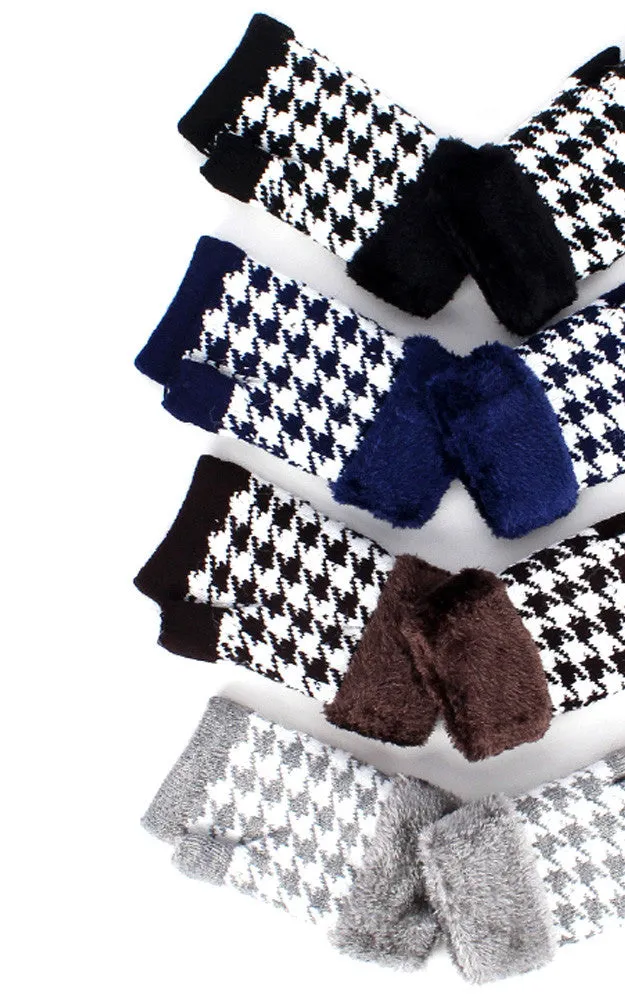 JG522 Knit Houndstooth Pattern Gloves 12prs Pack (JSP)