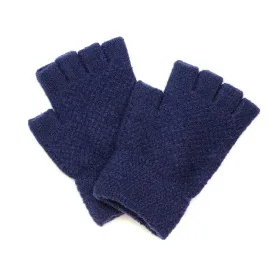 Knitted Fingerless Glove - Navy