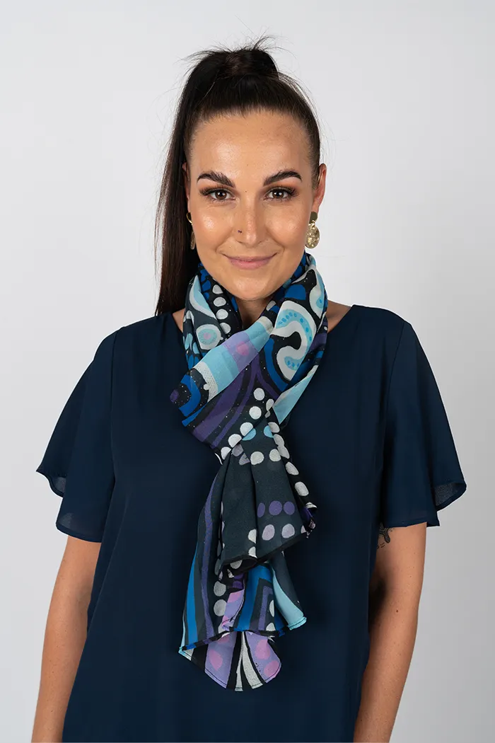 Koorrookee 'Grandmother' Rectangle Chiffon Scarf