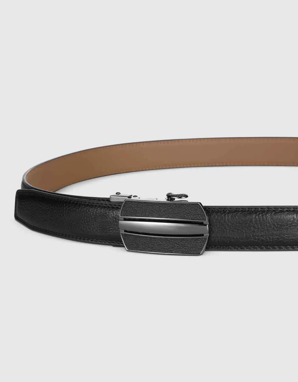 Leather Grid Designer Ratchet Belt