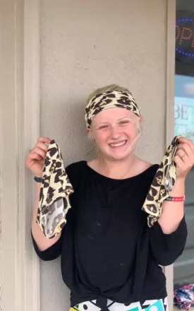 Leopard Print Face Shield, Mask or Headband