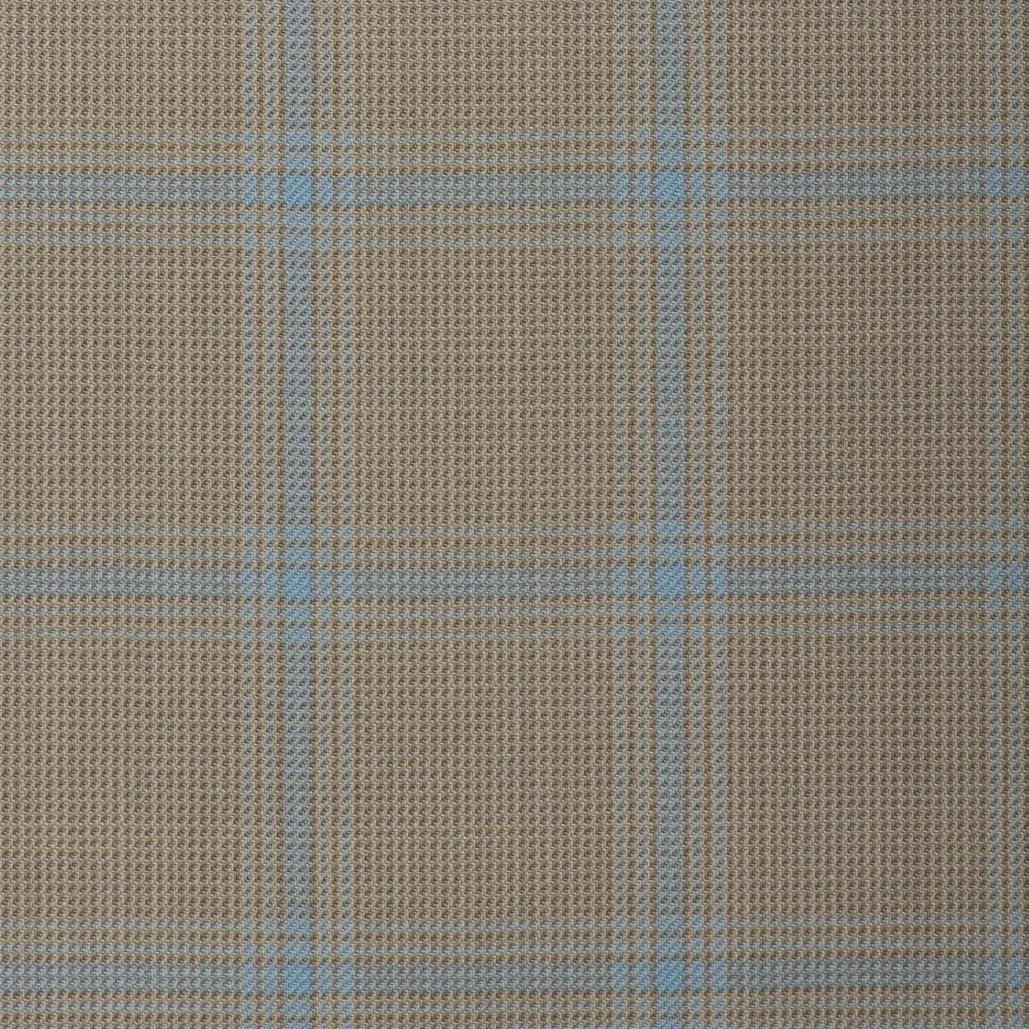 Light Sage Green With Blue Overcheck Onyx Super 100's Luxury Jacketing And Suiting's