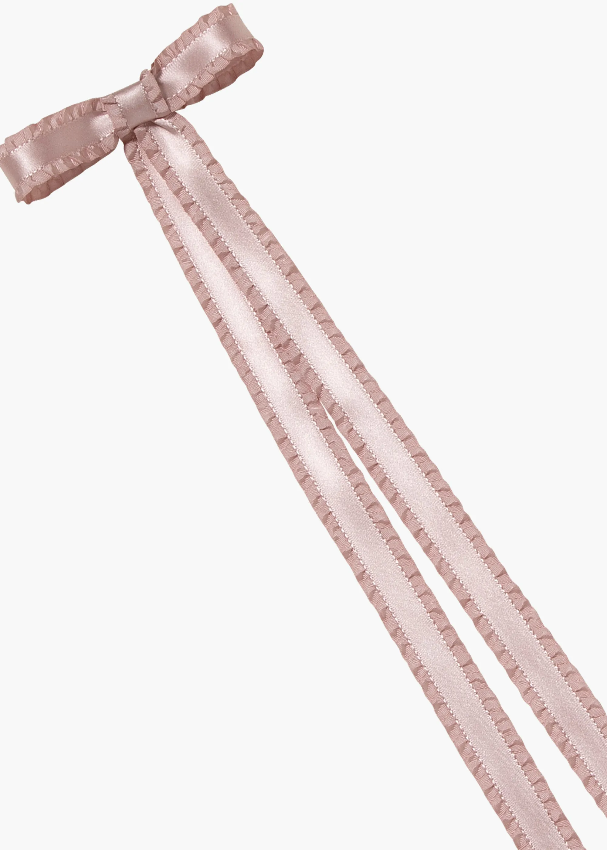 Mabel Bow Barrette -- Blush