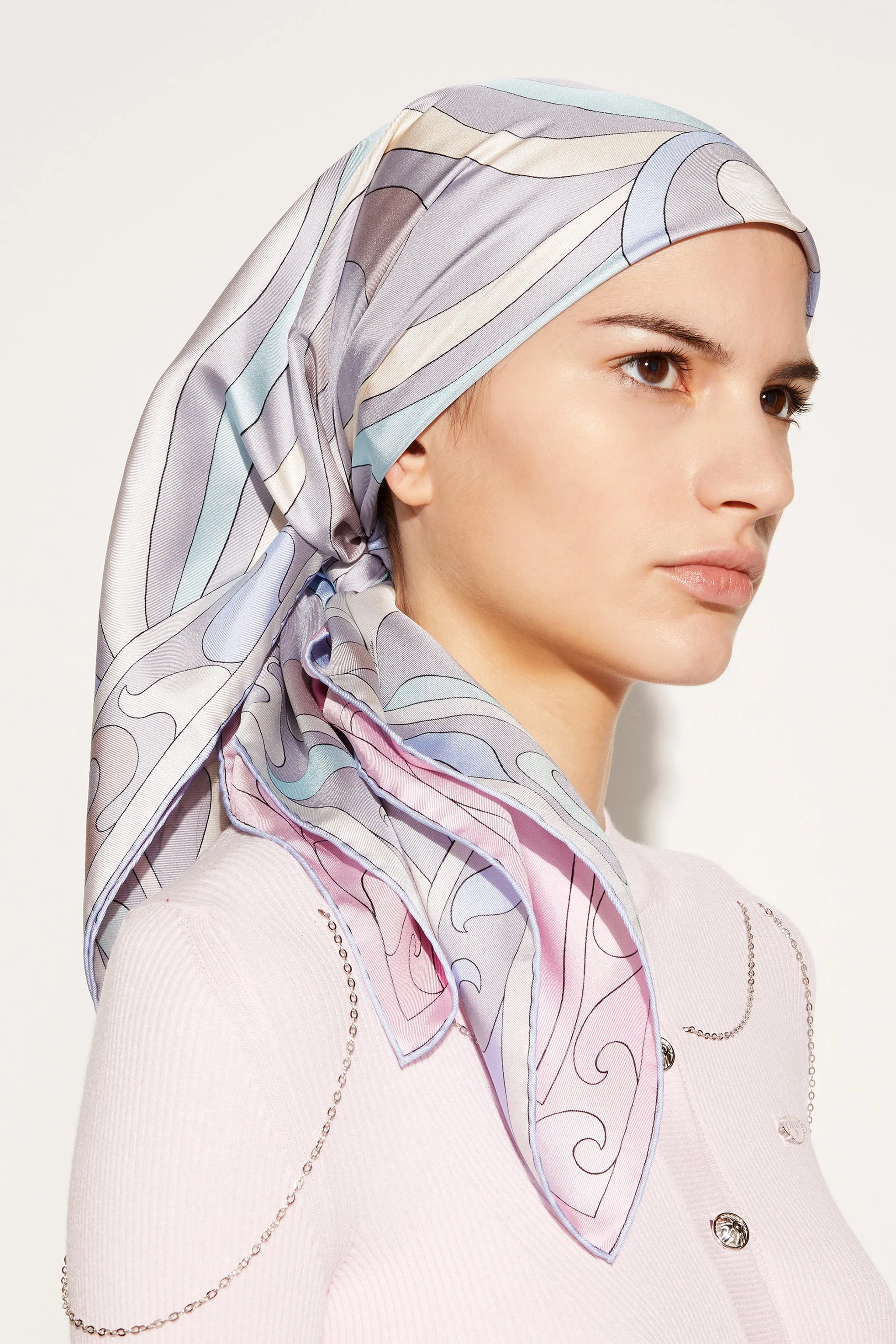 Marmo-Print Large Silk-Twill Carré