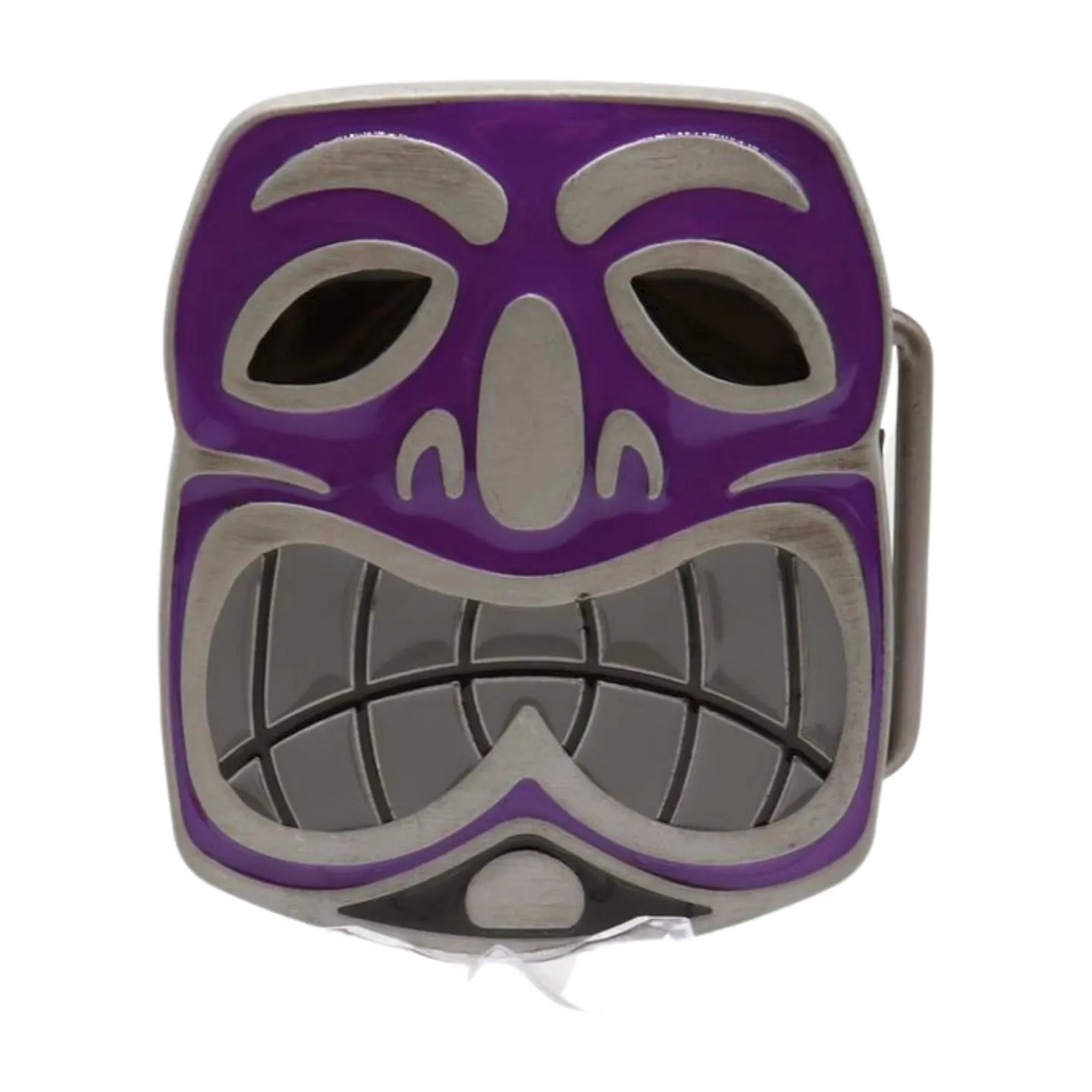 Men Women Silver Metal Belt Buckle Tiki Statue