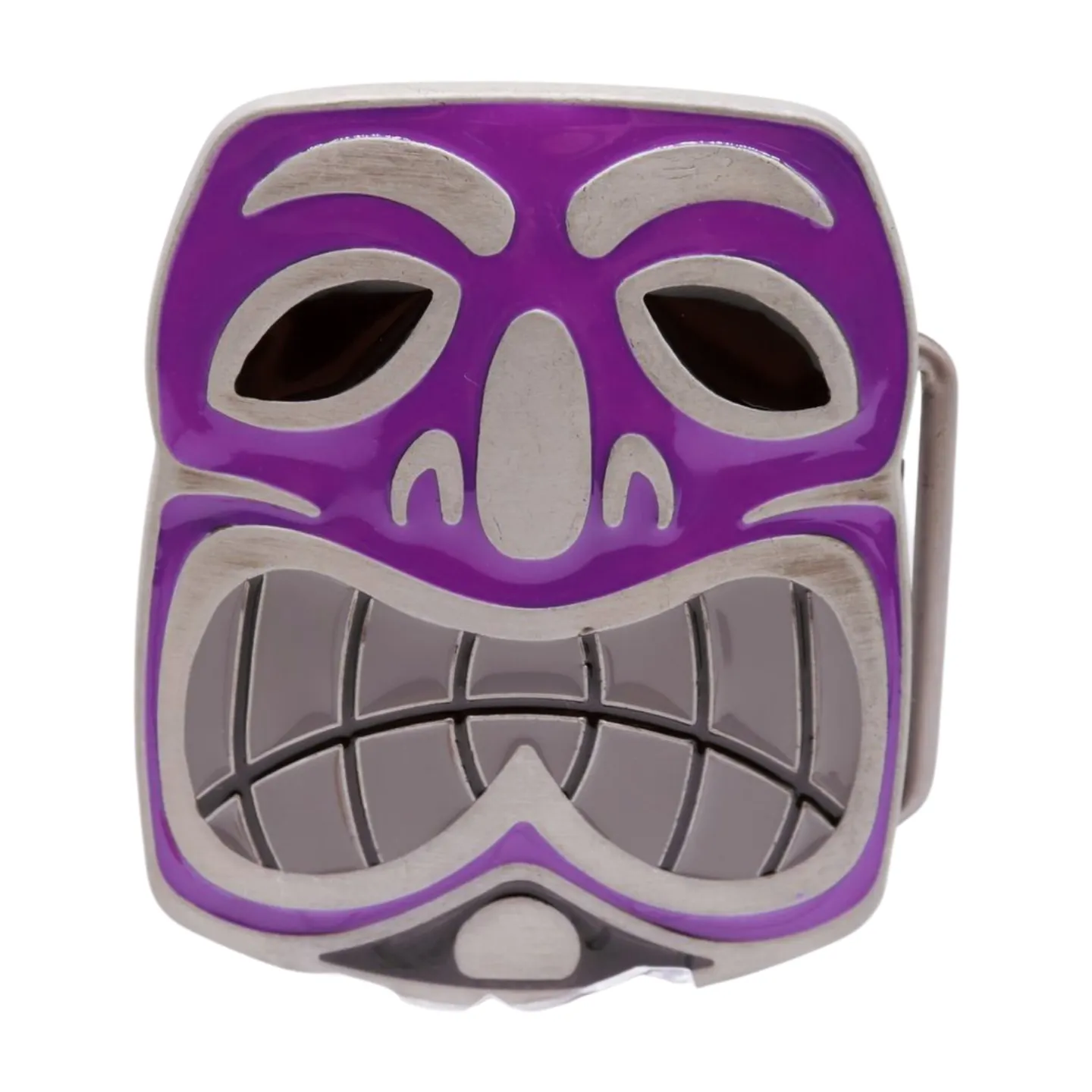 Men Women Silver Metal Belt Buckle Tiki Statue