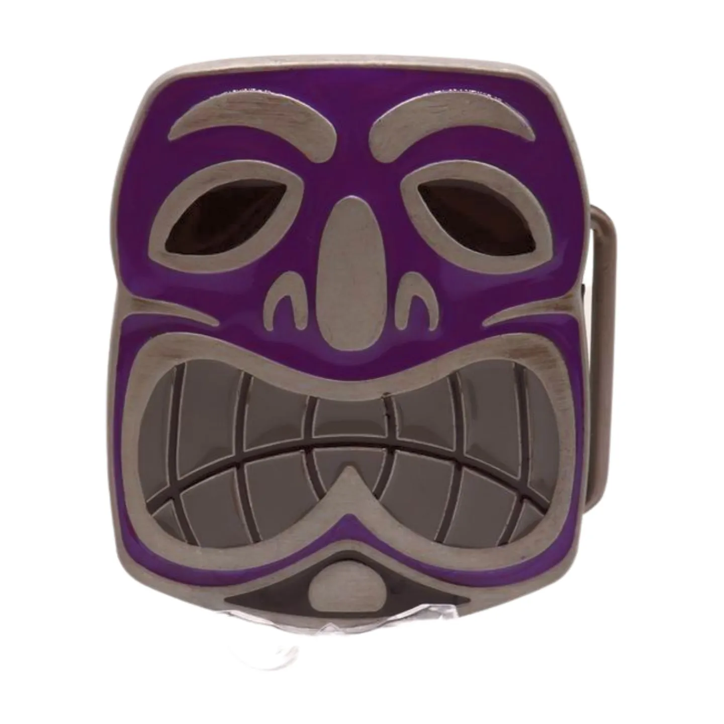 Men Women Silver Metal Belt Buckle Tiki Statue