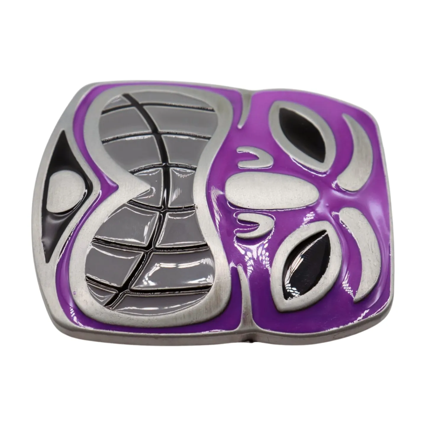 Men Women Silver Metal Belt Buckle Tiki Statue