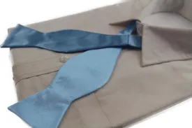 Mens Light Blue Self Tie Bow Tie