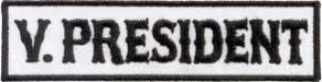 Motorcycle Club White Vice President Patch