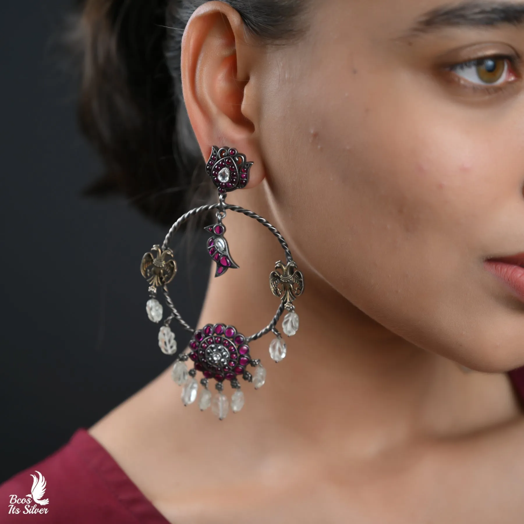 Oxidized Chandbali - 3462