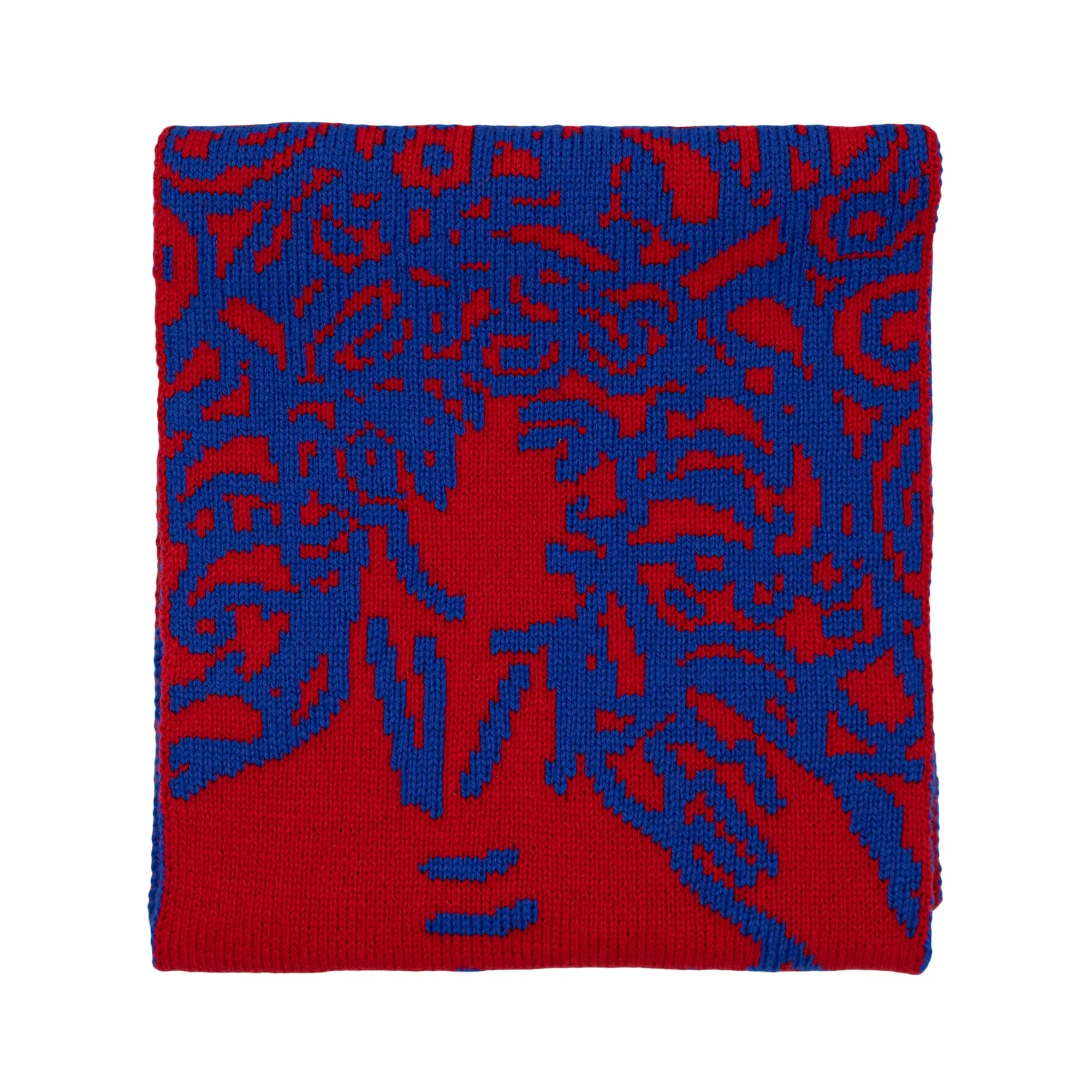 Paisley Gods Merino Scarf – Blue & Red