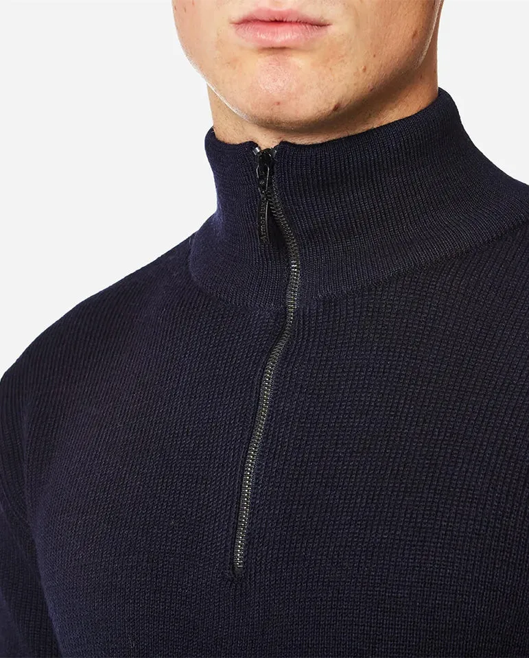 Quarter Zip Knit NAVY