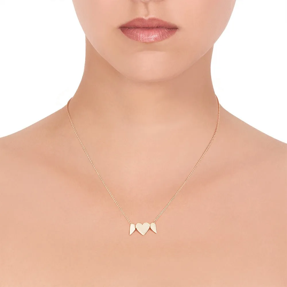 Rose Gold Endless 3 Heart Necklace
