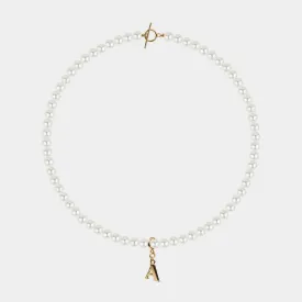 SHINING YOUR INITIAL PEARL NECKLACE