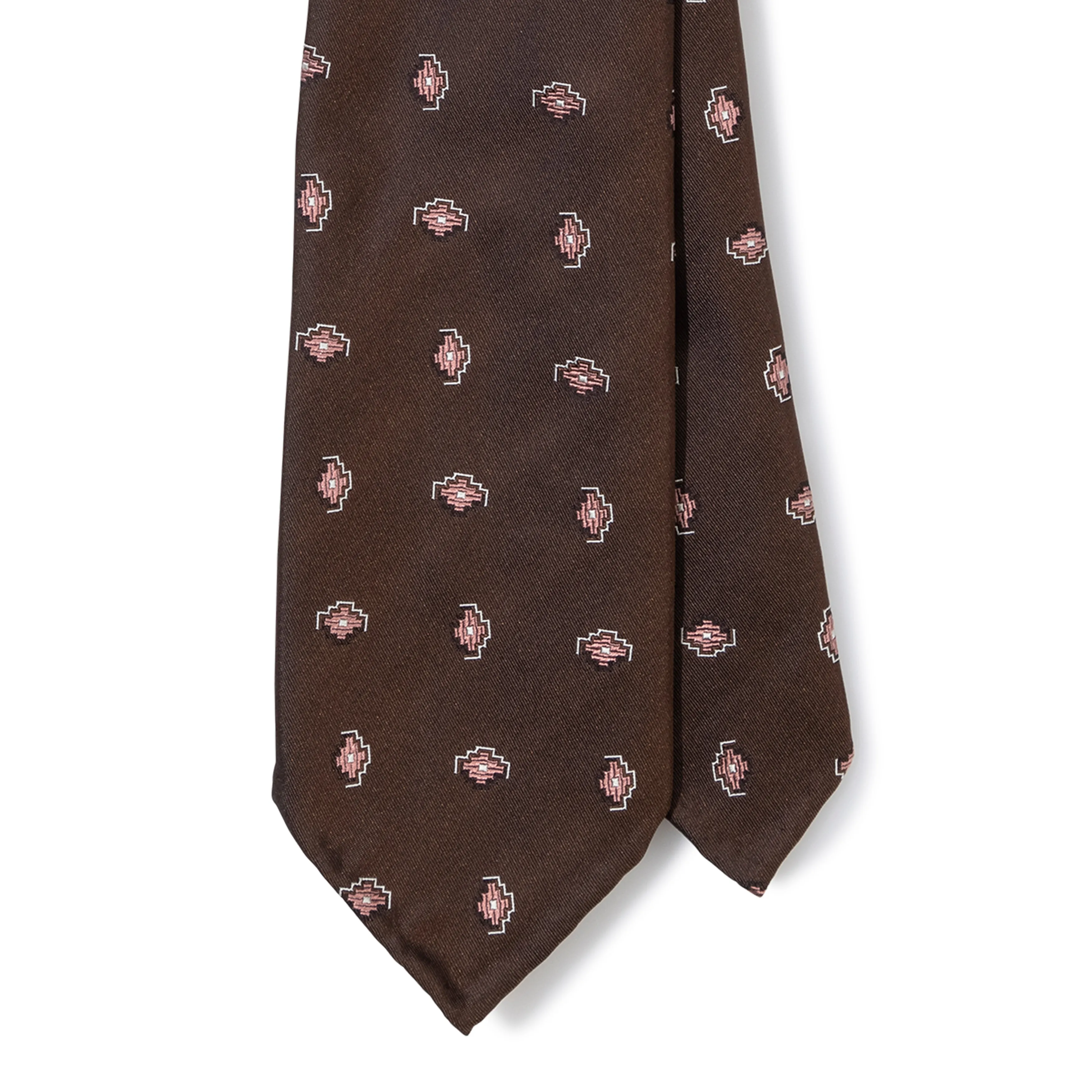 Silk Jacquard Geometric Seven-fold Tie