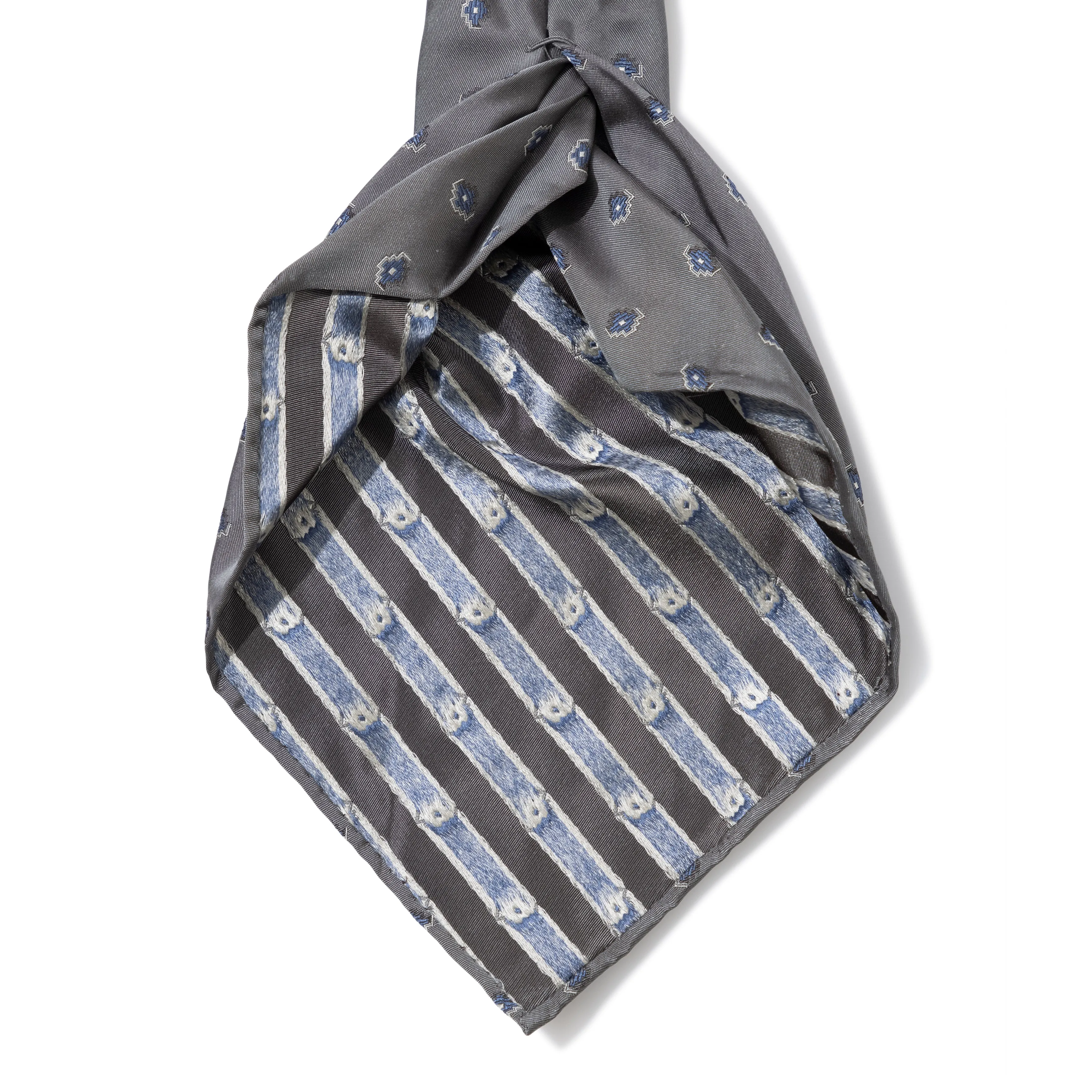 Silk Jacquard Geometric Seven-fold Tie