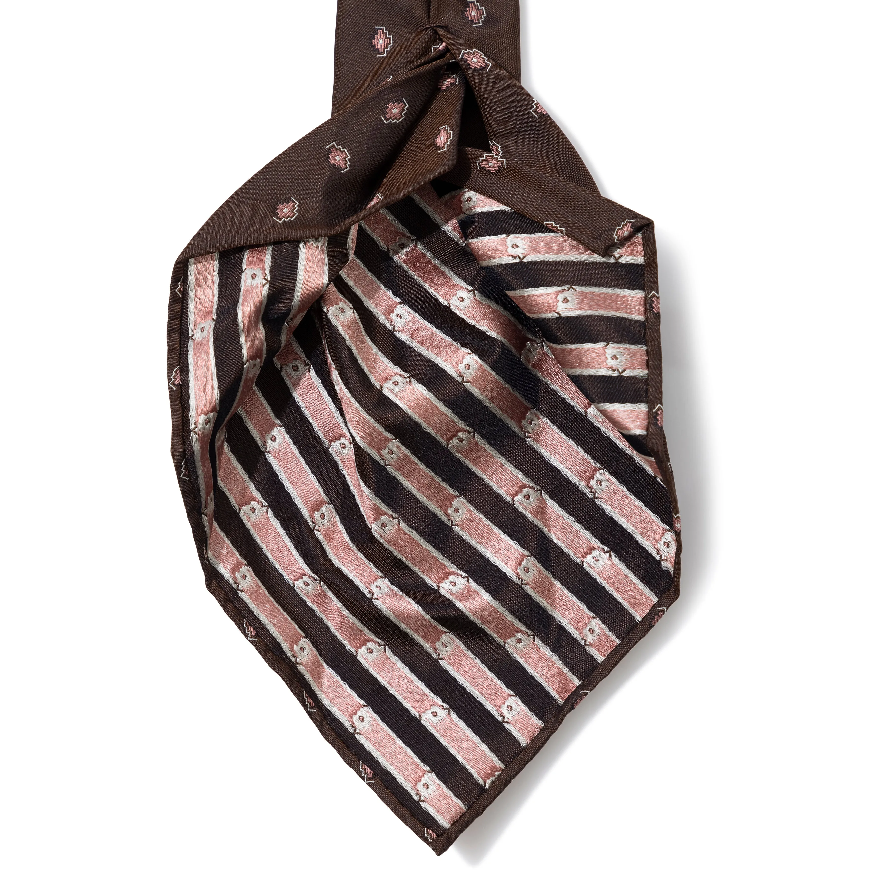 Silk Jacquard Geometric Seven-fold Tie