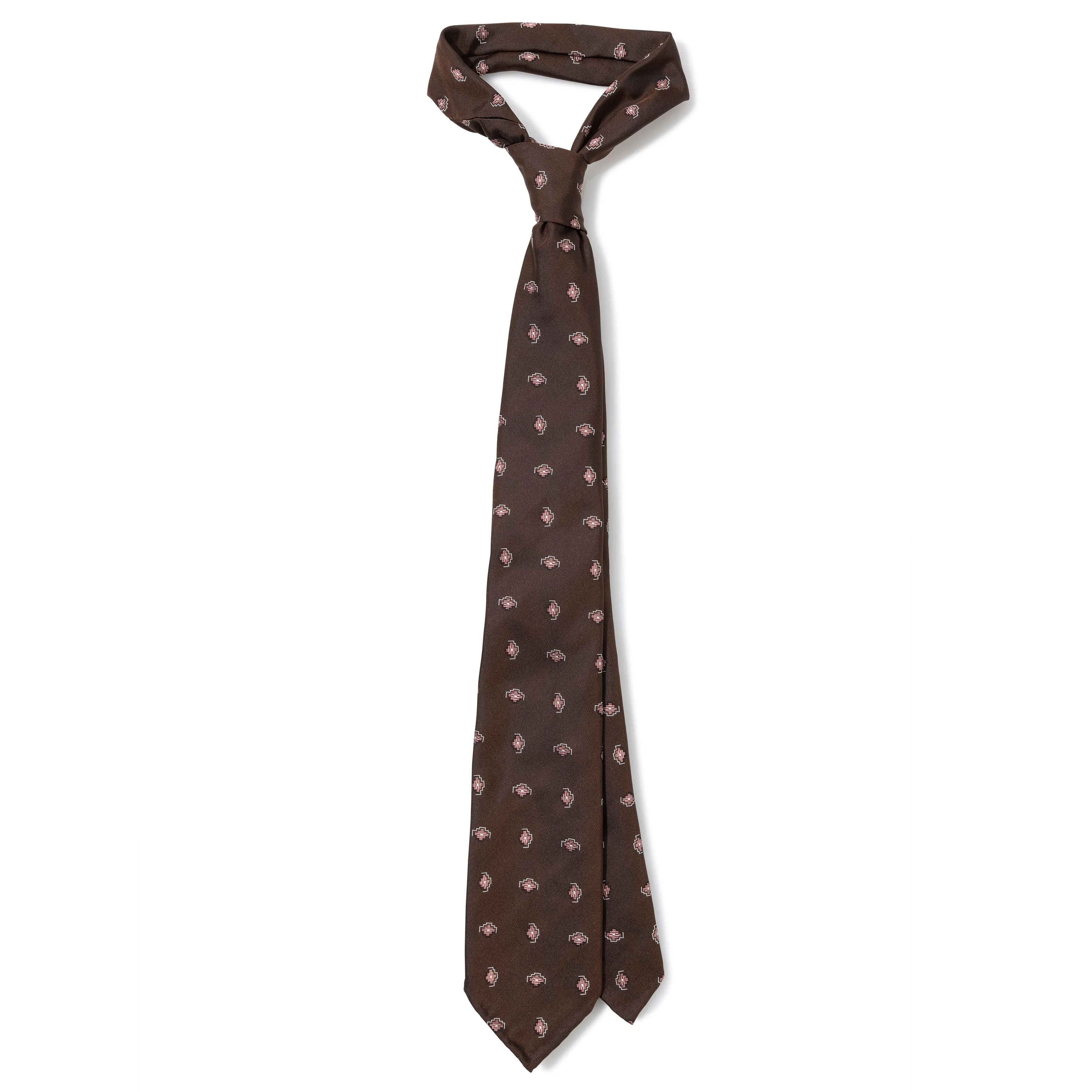 Silk Jacquard Geometric Seven-fold Tie