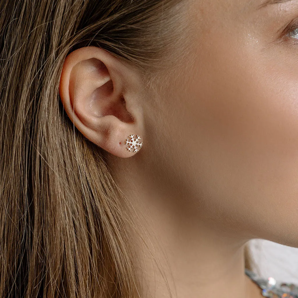 Silver Snowflake Earrings