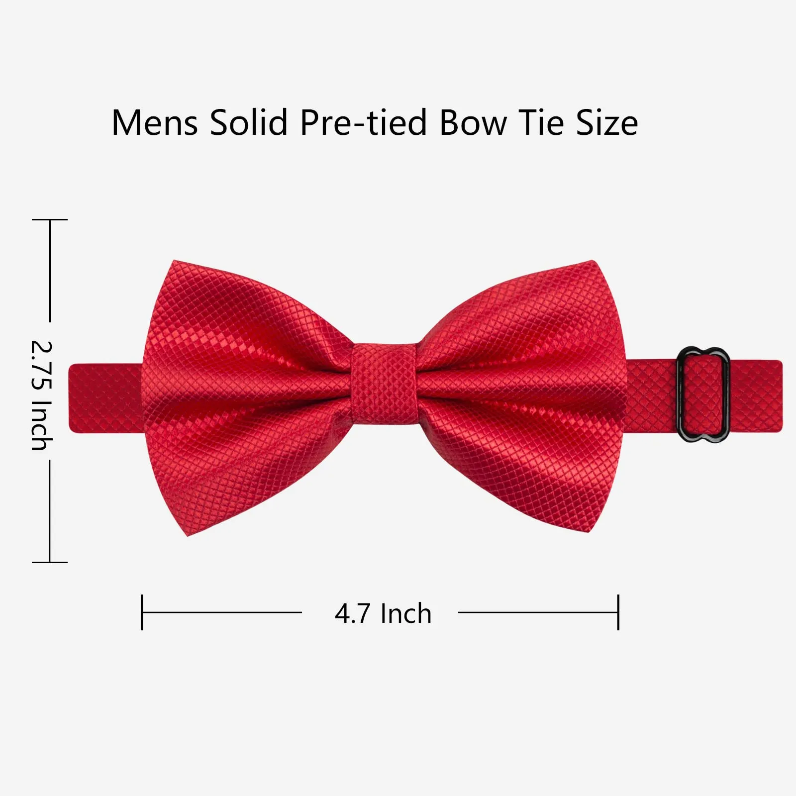 Solid Color Adjustable Band Pre-tied Bow Ties-001