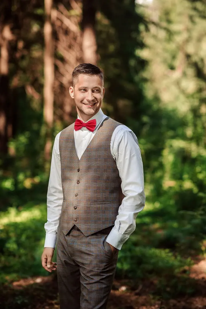 Solid Color Adjustable Band Pre-tied Bow Ties-001