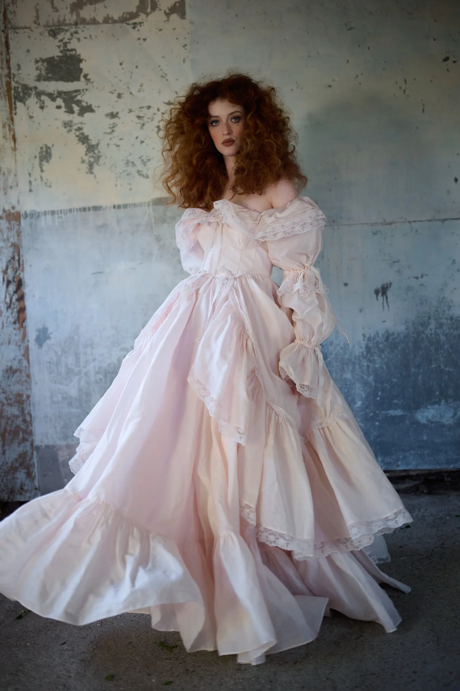 The Blush Silk Organdy Waltz Gown