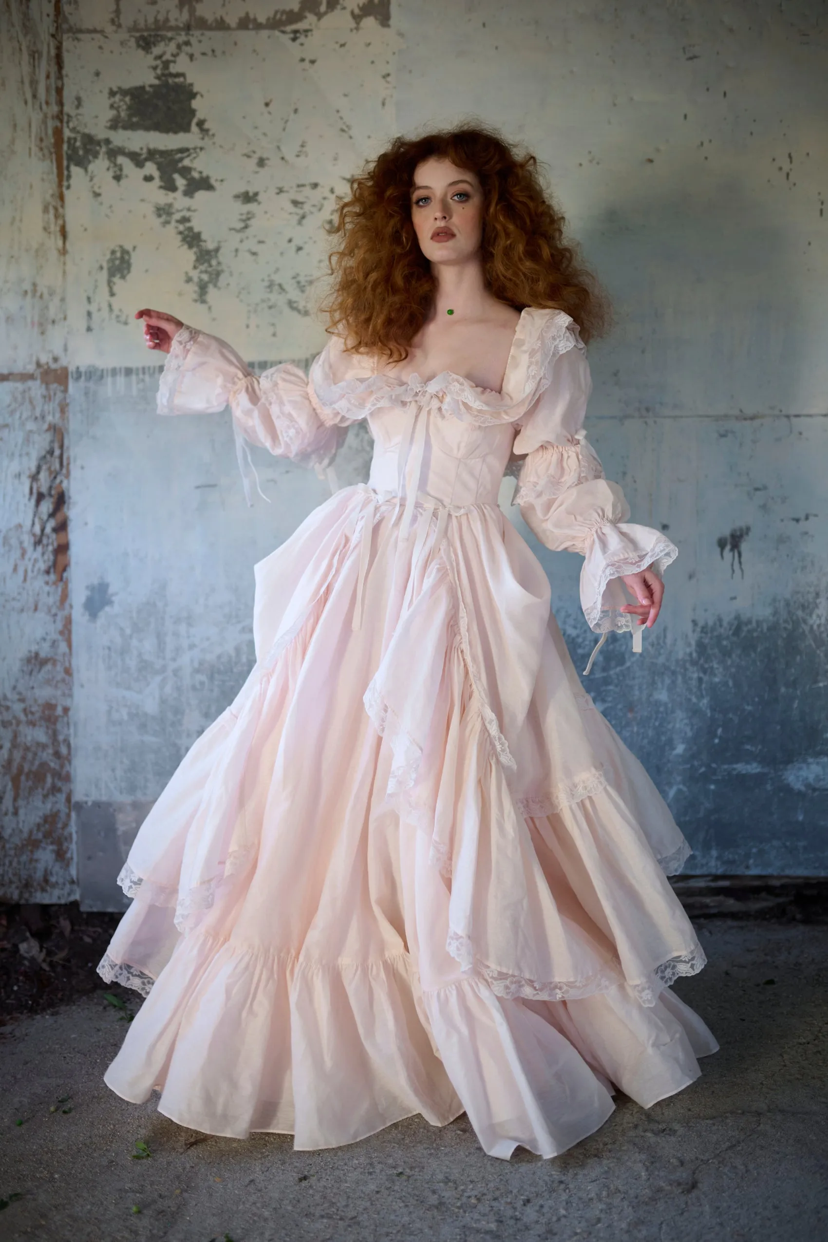 The Blush Silk Organdy Waltz Gown