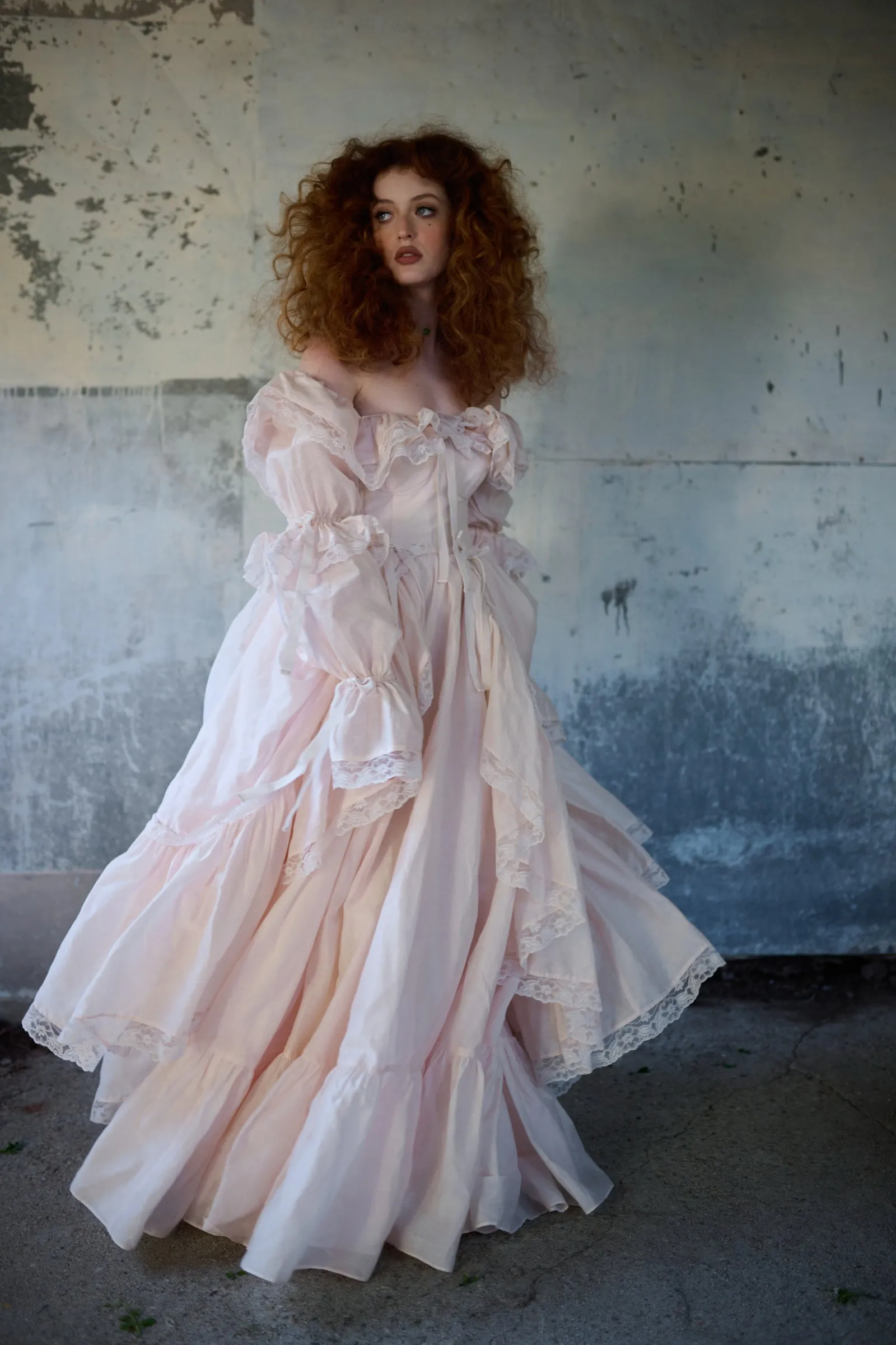 The Blush Silk Organdy Waltz Gown