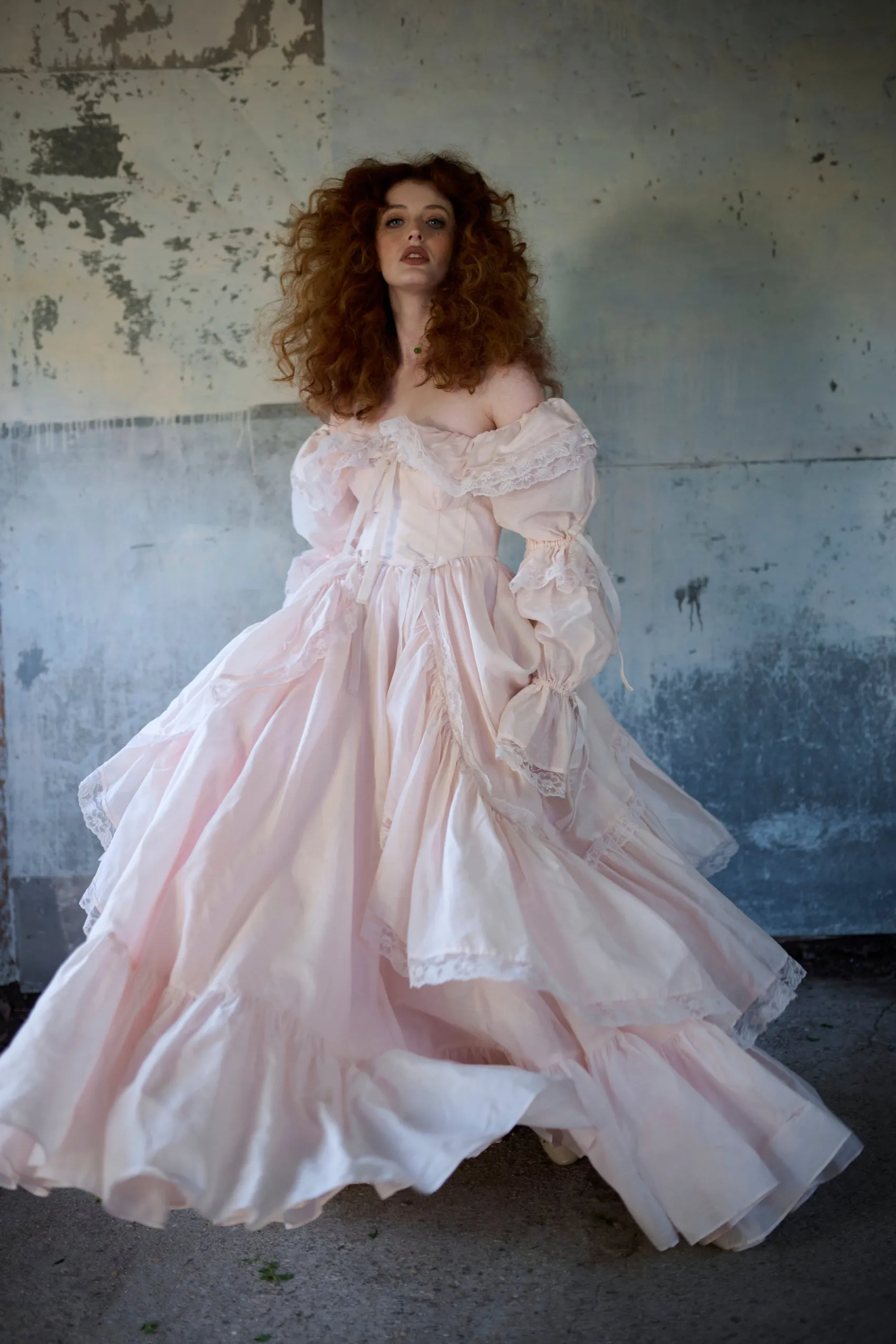 The Blush Silk Organdy Waltz Gown
