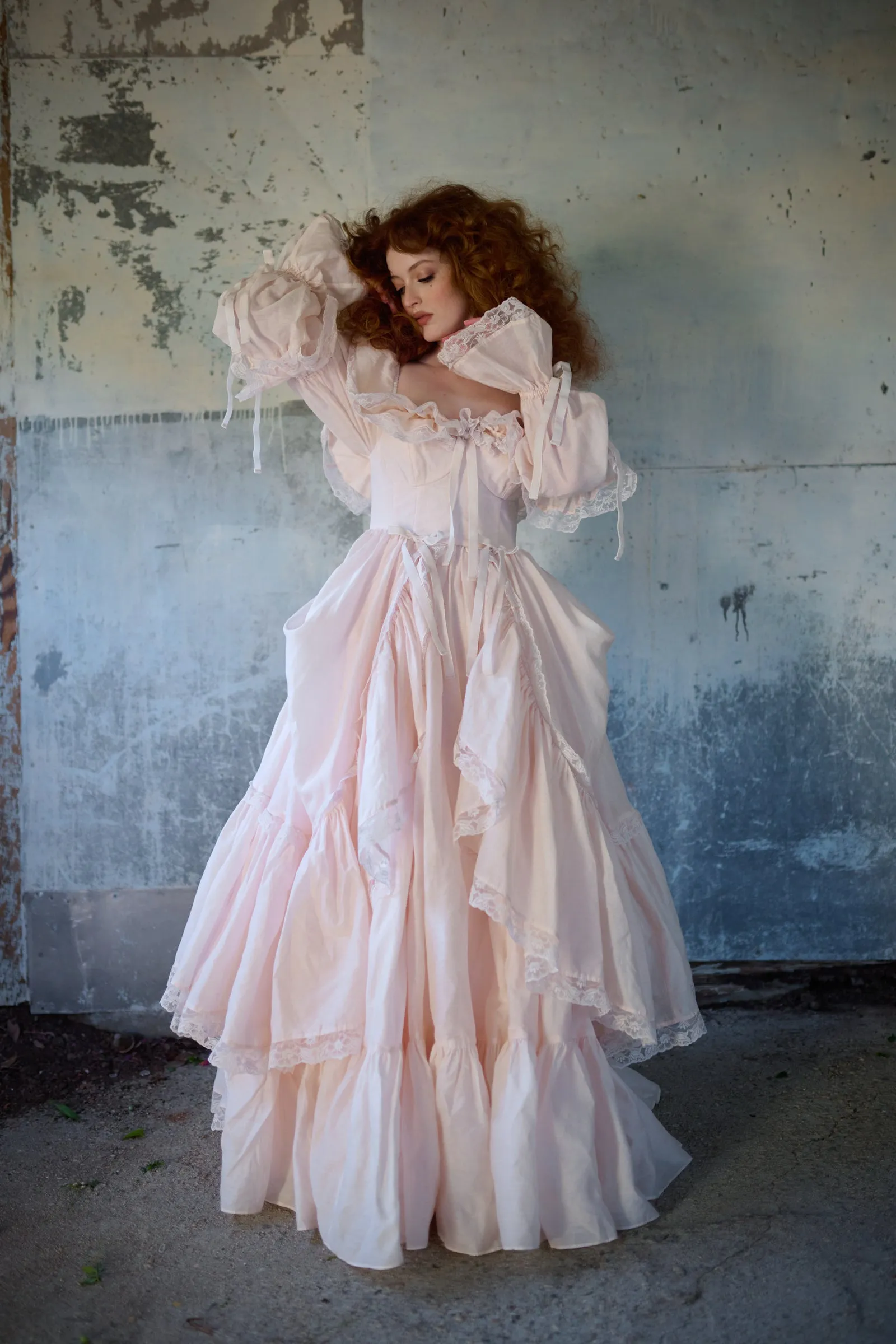 The Blush Silk Organdy Waltz Gown
