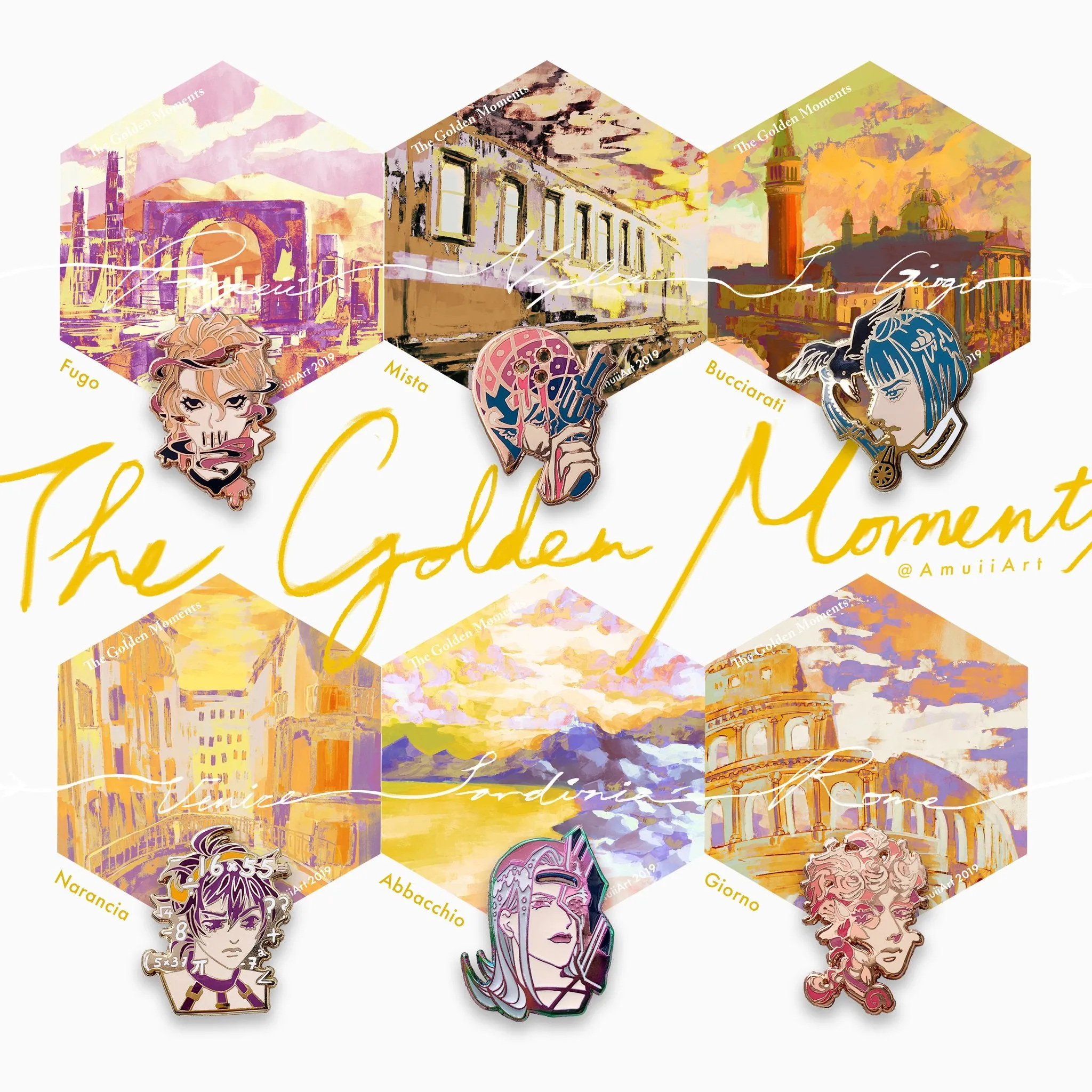 The Golden Moment / JJBA enamel Pins