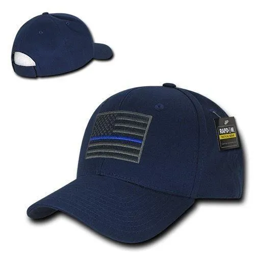 Thin Blue Red Line USA American Flag Tactical Operator Baseball Caps Hats