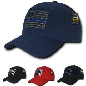 Thin Blue Red Line USA American Flag Tactical Operator Baseball Caps Hats