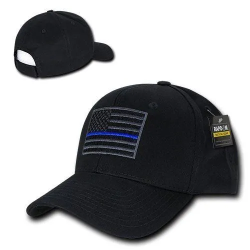 Thin Blue Red Line USA American Flag Tactical Operator Baseball Caps Hats