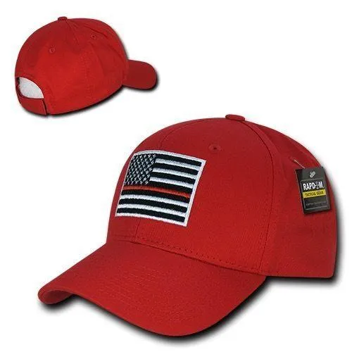 Thin Blue Red Line USA American Flag Tactical Operator Baseball Caps Hats