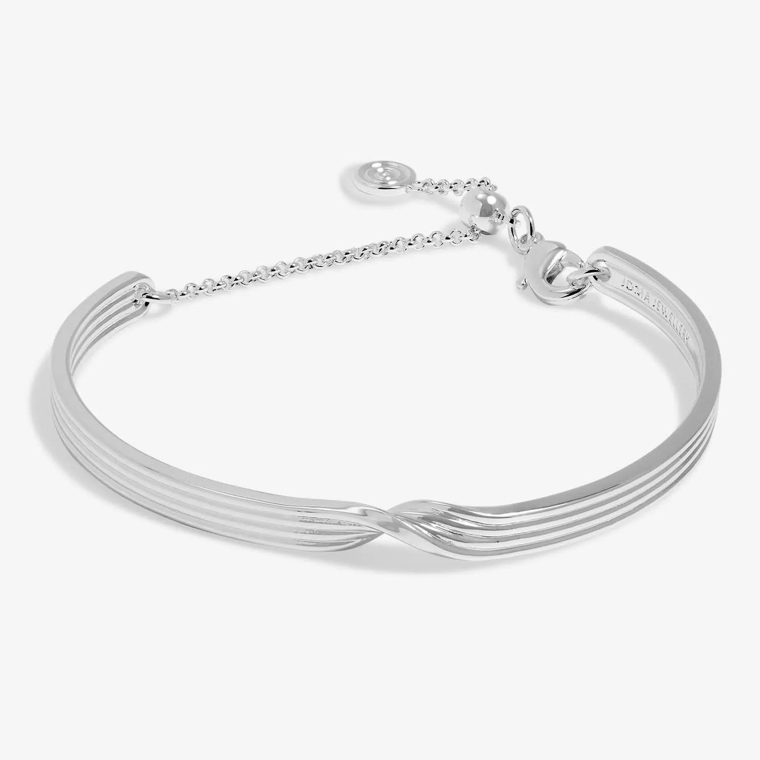 Twist Bangle Bar Silver Plated Bracelet 7887