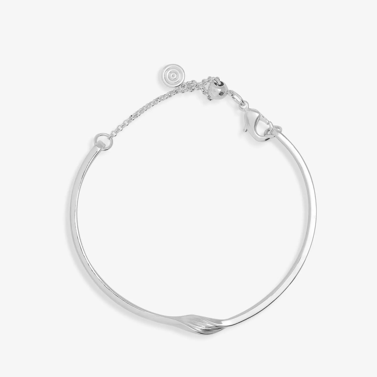 Twist Bangle Bar Silver Plated Bracelet 7887