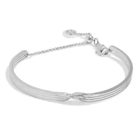 Twist Bangle Bar Silver Plated Bracelet 7887