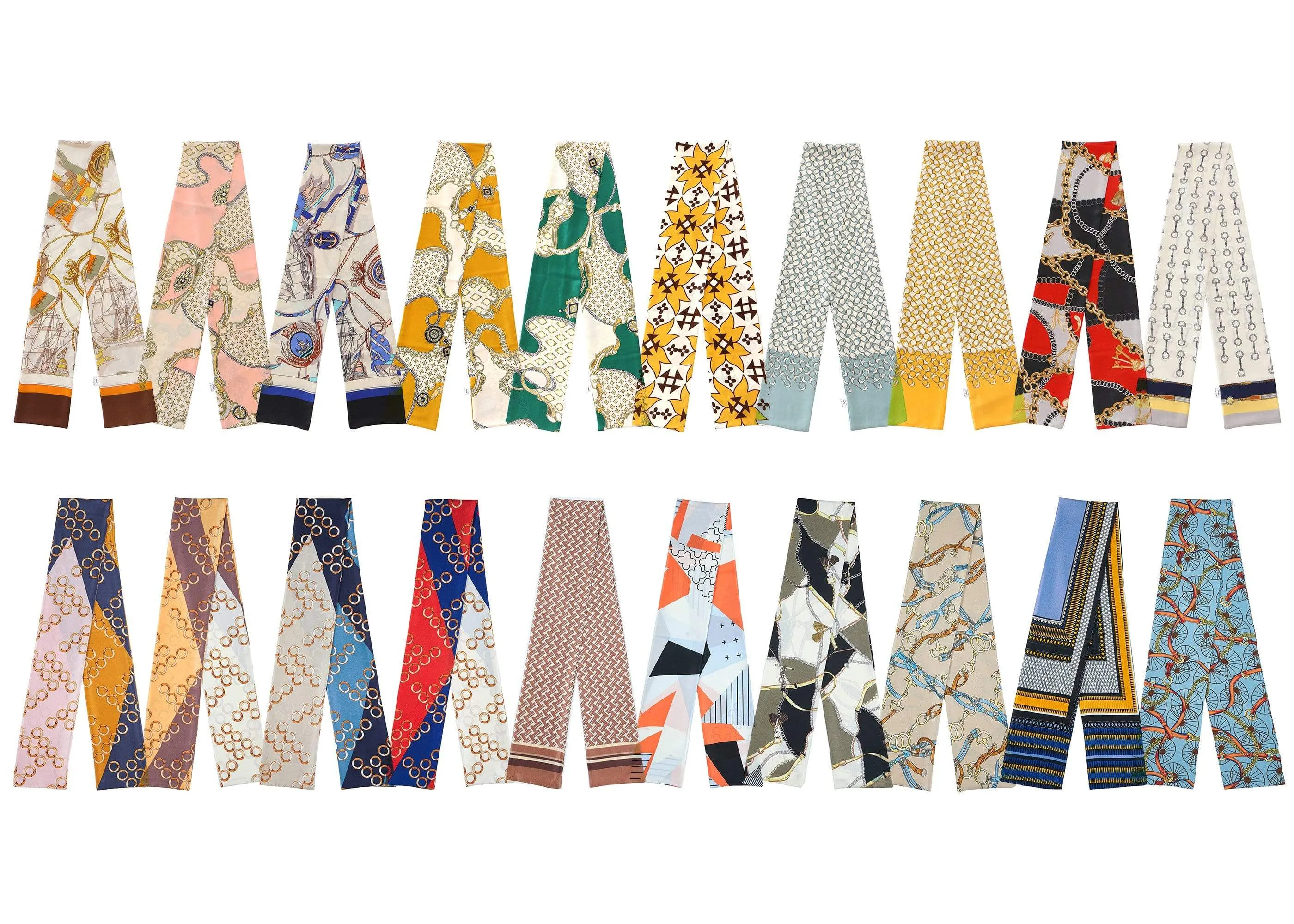 Women Long Silk Scarf