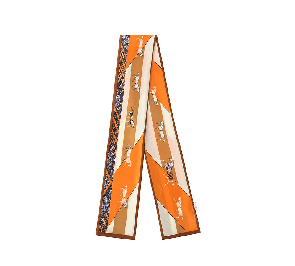 Women Long Silk Scarf