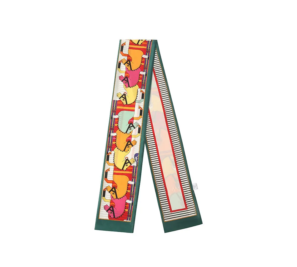 Women Long Silk Scarf
